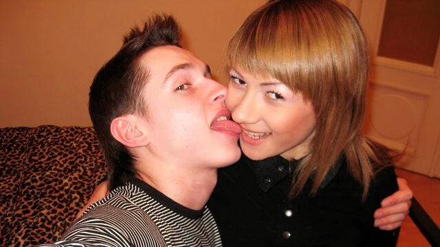 Awesome skinny brunette Anna May fucked in the missionary pose
