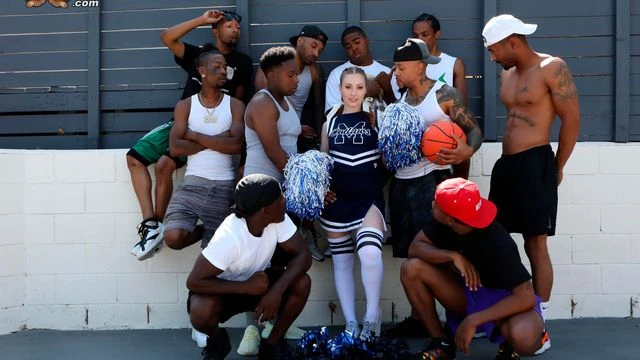 Brutal interracial blowbang with a hot white girl Arietta Adams