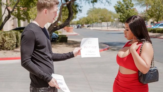 High-heeled angel Aryana Adin gets fucked by a long penis
