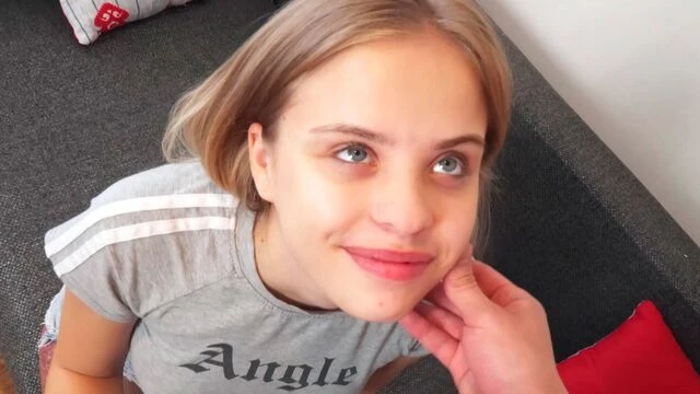 Seductive blonde teen Monica A loves her boyfriend so much