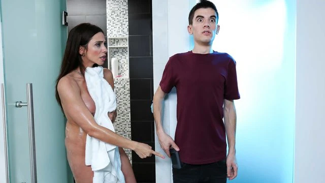 Busty mademoiselle Ariella Ferrera jumps on a huge boner