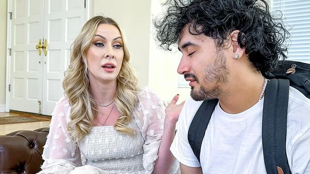 Beautiful hottie Sydney Paige nicely rides on a pretty hard penis