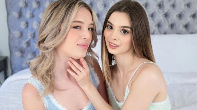 Good pussy-licking with hot models Ashlyn Angel and Molly Little
