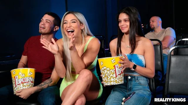Lovely blonde with perfect ass Abella Danger jumps on a huge dick
