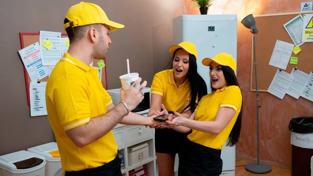 Double blowjob clip with endearing Katy Rose and Jennifer Mendez from RK Prime