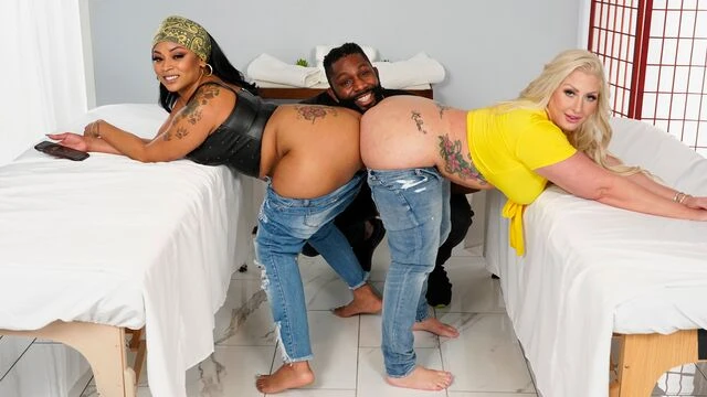 Porsha Carrera and Mz Dani's blowjob porn by RK Prime