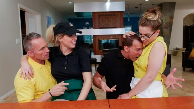 Daughter Swap featuring Zoey Monroe and Niki Snow's blowjob smut