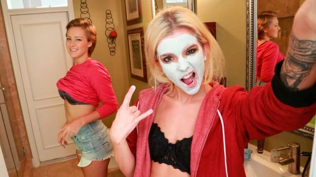 Bailey and Halle's legs on shoulders porn