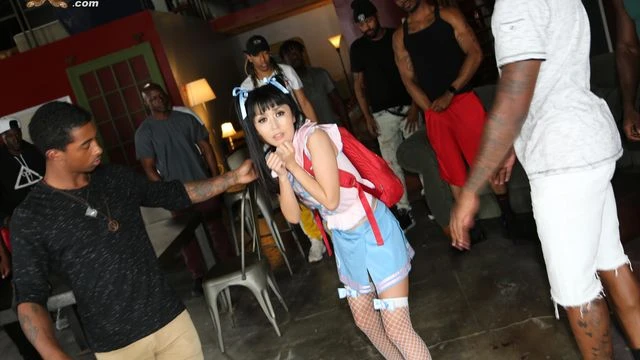 Stylish Marica Hase's double blowjob clip