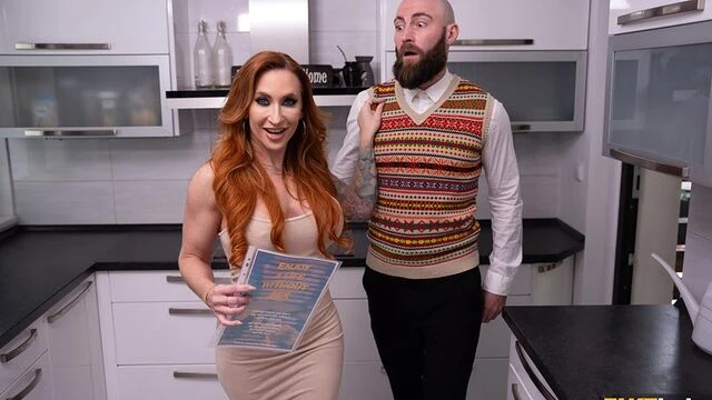 Lascivious Sophia's big cock porn