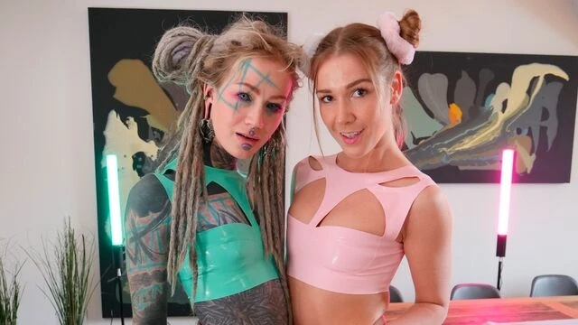 Watch well-proportioned Alexis Crystal and Anuskatzz's smut