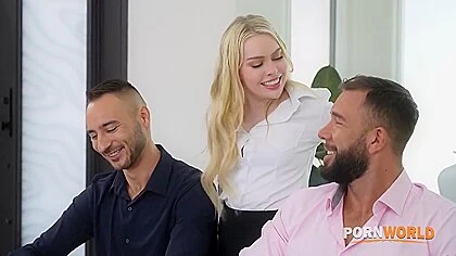 Petite Blonde Social Media Tutor Haley Spades Turns Latest Lesson Into Dp Threesome