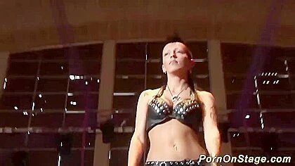 Extreme Needle Fetish On Public Stage