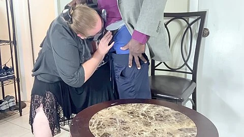 Business Meeting Resulted In Black Cock Blowjob By Ssbbw Blonde Milf Boss Eating Pussy In