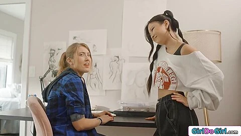 Chanel Camryn, Alexis Tae And Electra Rayne In Asian Coed Seduces Former Babysitter