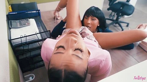 Olivia Green, Olivia Jayy And Ameena Green In Work Wives And Cant Resist Each Others