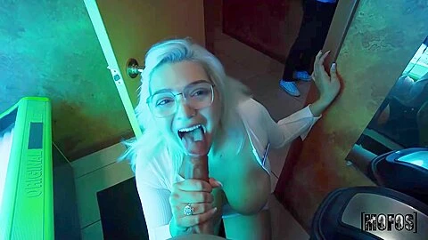 Johnny Love And Adaline Star - Curvy Blonde Chick With Glasses Gets Fucked On Leather