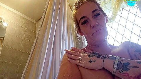 Wet Bra And Soapy Tits