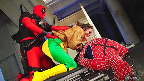 Gets Fucked Hard By Two Super Heroes With Xander Corvus, Derrick Pierce And Allie Haze