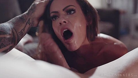 Sucks And Rides Fat Pecker Like A Real Pro With Aila Donovan And Derrick Pierce