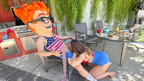 Bangin Burgers And Brunettes: My 4th Of July Blast With Busty Aderes Quin!