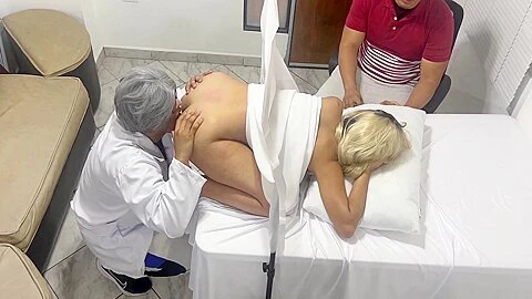 Pervert Poses As A Gynecologist Doctor To Fuck The Beautiful Wife Next To Her Dumb