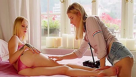 Freya Mayer And Ariela Donovan - Lesbian - Blonde - Face Sitting - Lingerie -