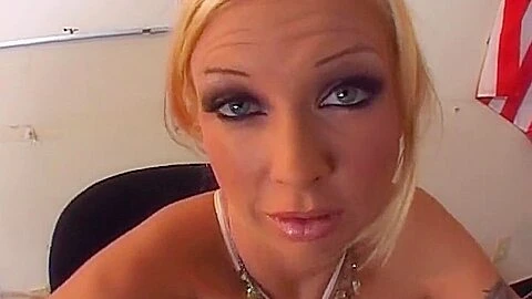 Sexy Big Boobed Blonde Teacher Fucks Student 18+ On The Desk
