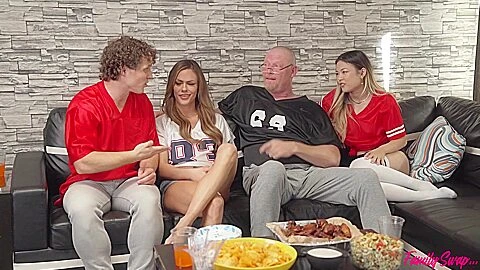 Lulu Chu - Foursome Orgy With Tight Teen 18+ Girls